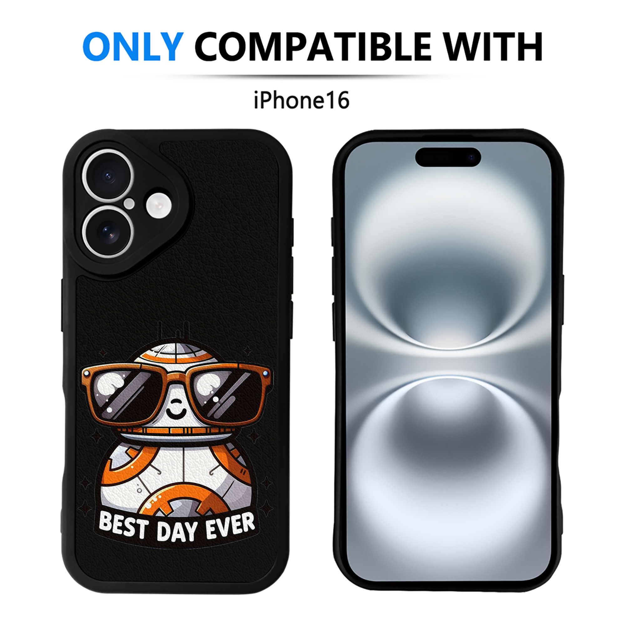 （画像用） スター・ウォーズ Star Wars 【iPhone 16シリーズ対応】シリコンスマホケース（レザー調） 材質：シリコン